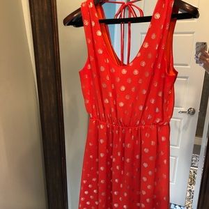 Coral with metallic gold dots